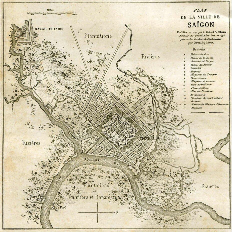 Карта на стария Сайгон