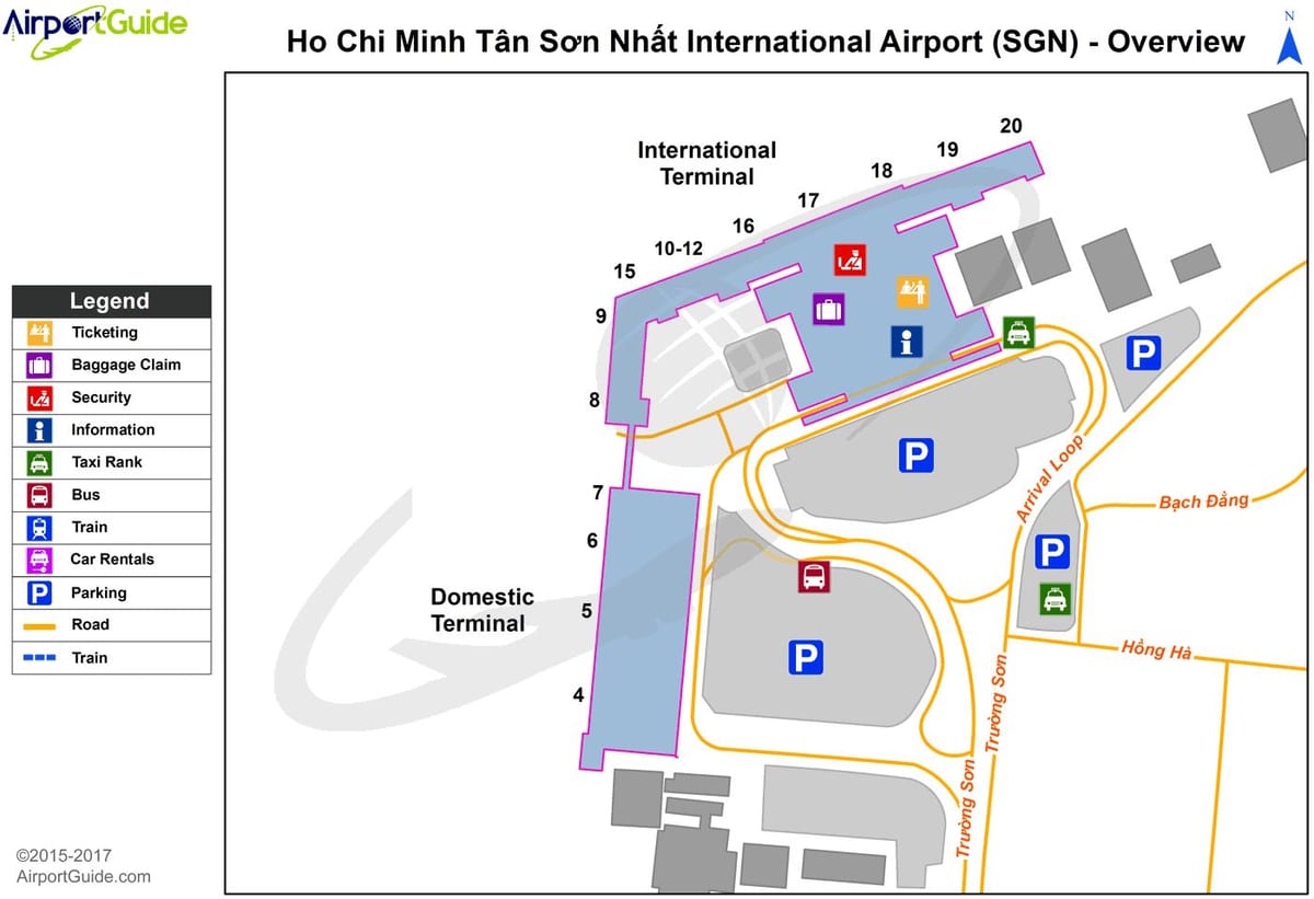 Ho chi minh city летище Хошимин картата 